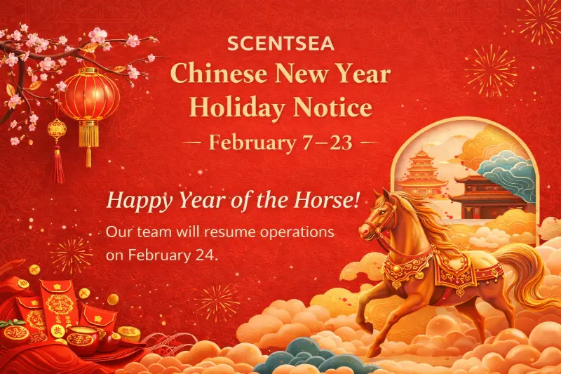 Calendrier du Nouvel An chinois et notes de parfums saisonniers de SCENTSEA
